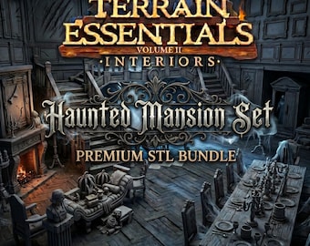 Haunted Mansion Terrain STL Bundle: Gothic Horror Diorama Files (Digital Download)