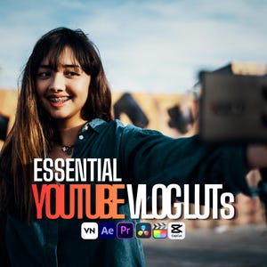 100 Cinematic Vlog LUTs, Travel Video Presets (Digital Download)