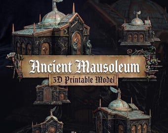 Gothic Mausoleum STL 3D Printable Miniature: Modular Fantasy Building (Digital Download)