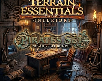 Pirate Ship Interior Terrain STL Bundle: 3D Printable Tabletop RPG Scenery (Digital Download)