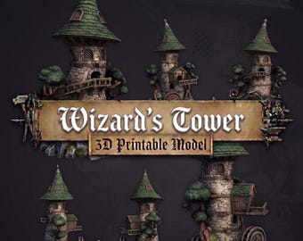 Modular Wizard Tower STL: Fantasy Landmark Terrain for RPGs (Digital Download)