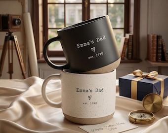 Personalized Dad Mug, Custom Name Dad Est Mug, Father's Day Gift For Dad From Kids, Custom Coffee Mug