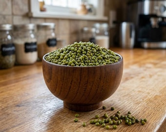 50 semillas de frijol mungo, semillas de huerto de crecimiento rápido, semillas para germinar en la cocina, semillas comestibles para jardín al aire libre.