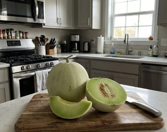 500 semillas de melón jade - Semillas de melón dulce para jardín / Semillas de hortalizas no transgénicas para cultivo en climas cálidos