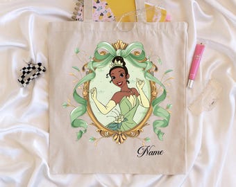 Borsa tote personalizzata Disney Princess 2026, borse tote con Topolino e amici, borse tote regalo per viaggio al castello delle principesse, borsa tote Disneyland, borsa tote per bambini Cars
