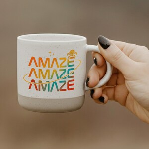 Amaze Amaze Amaze Mug, Sci Fi Book Lover Coffee Cup, Rocky Inspired Mug, Funny Alien Pottery Mug, Reader Gift, Geek Sci Fi Mug