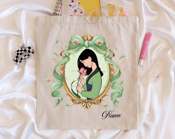 Borsa tote personalizzata Disney Princess 2026, borse tote con Topolino e amici, borse tote regalo per viaggio al castello delle principesse, borsa tote Disneyland, borsa tote per bambini Cars