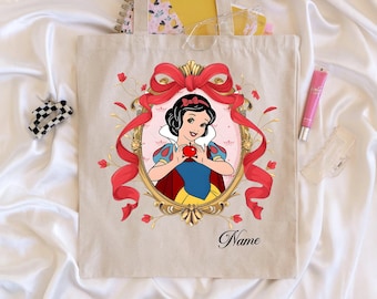 Borsa tote personalizzata Disney Princess 2026, borse tote con Topolino e amici, borse tote regalo per viaggio al castello delle principesse, borsa tote Disneyland, borsa tote per bambini Cars