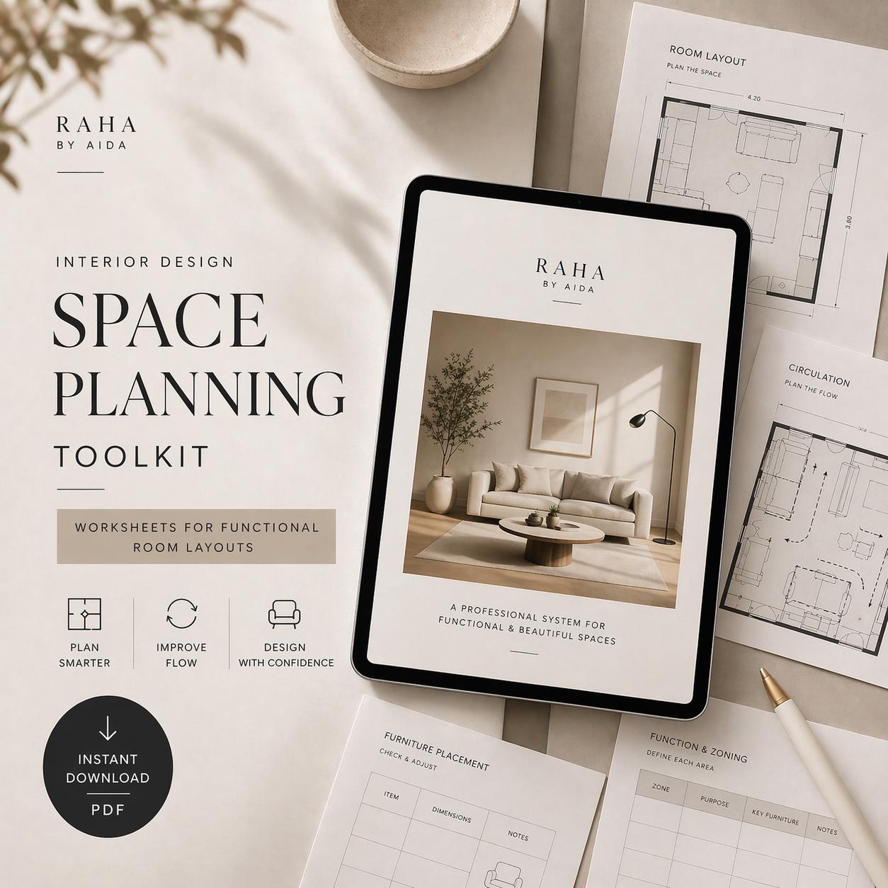 Interior Design Space Planning Toolkit | Room Layout & Circulation PDF ...