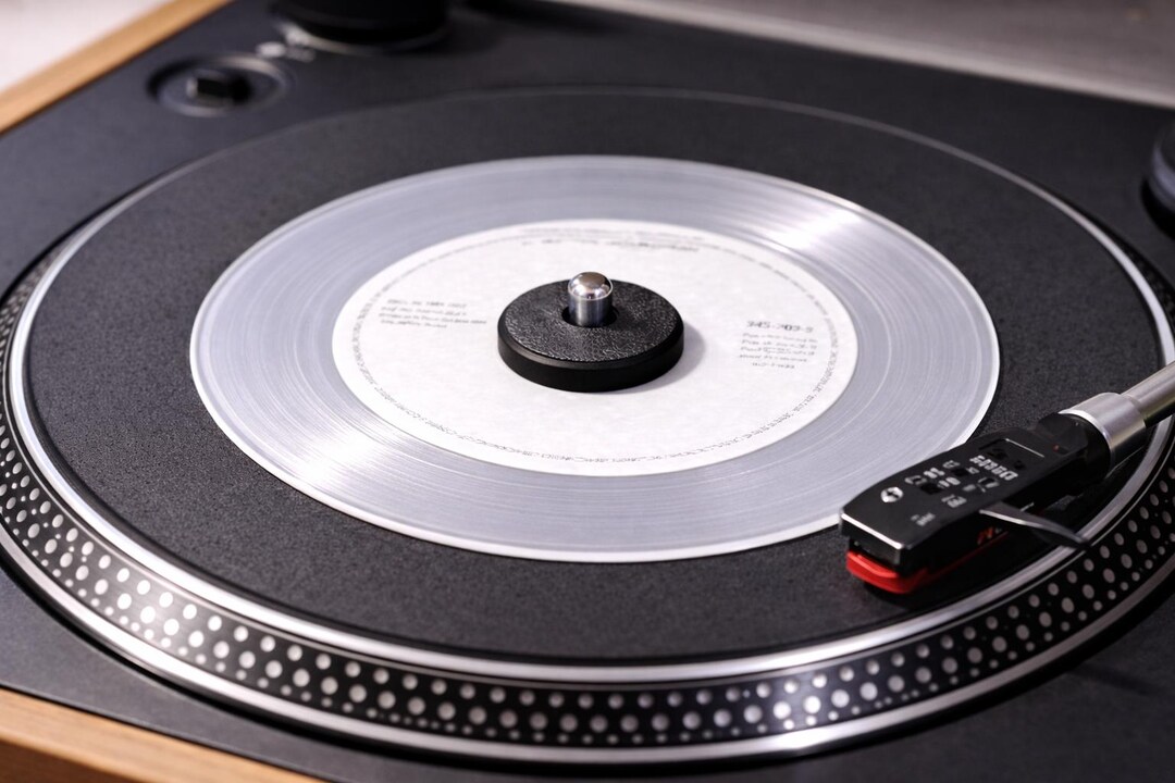 45 RPM Vinyl Adapter - 7” Single Center Spindle Insert - Black - Etsy
