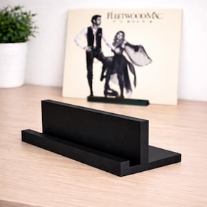 Vinyl Record Stand for Desk Minimalist LP Sleeve Display Holder for Album Covers Modern Home Decor Black or White