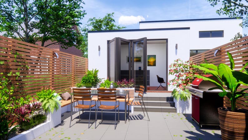Custom 3D Landscape Design Visualization | Backyard Patio Rendering ...