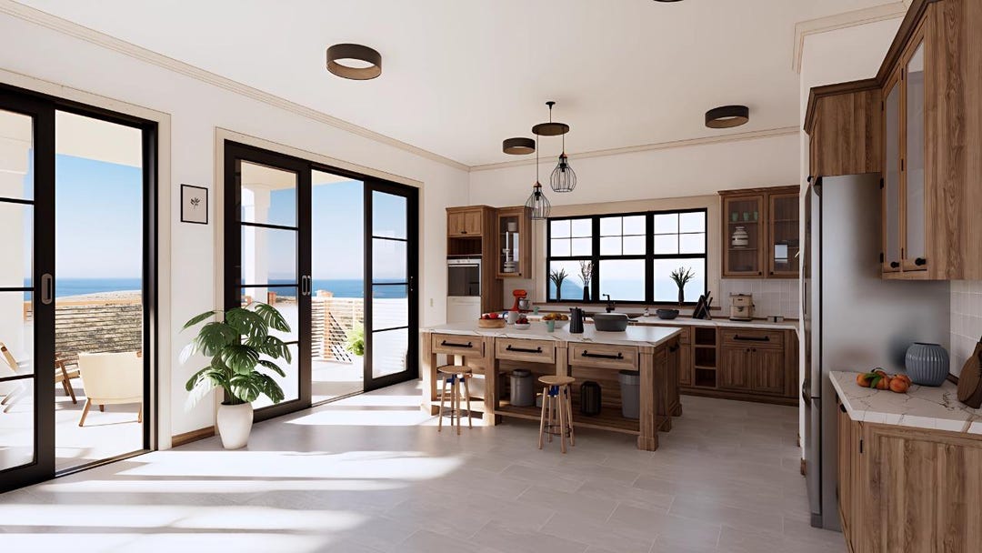 Custom 3D Kitchen Design Visualization | Interior Rendering Service ...