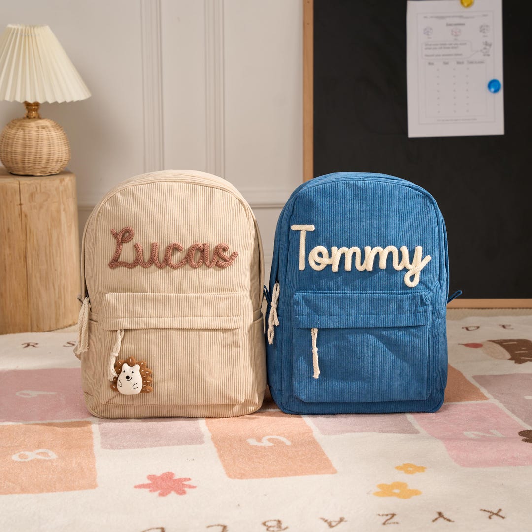 Personalized Corduroy Backpack Custom Name Toddler Preschool Kids ...