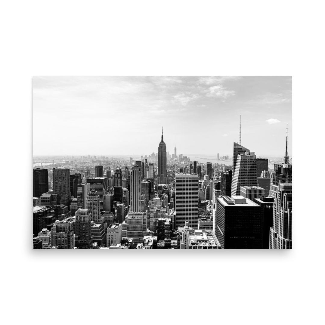 Black and White NYC Skyline Poster | Manhattan Wall Art | New York ...
