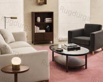 Premium Quality Grand Sakura Pink Hand Tufted Nordic Knots Authentic New Zealand Wool Rug | Living Room Drawing Room