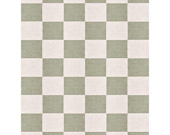 Green & Beige Handwoven Wool Rug. Geometric Flatweave, Modern Scandinavian Design, Custom Size 9x12 8x10