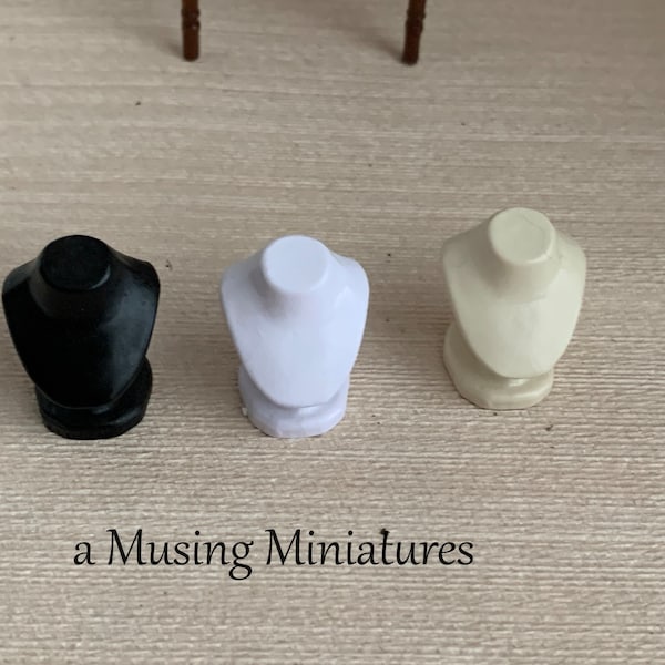 Your CHOICE Miniature Jewelry Display Bust for 1:12 Scale Dollhouse or Shoppe