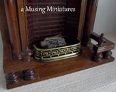 Only ONE Miniature Ornate Fireplace Fender in 1 12 Scale for Dollhouse