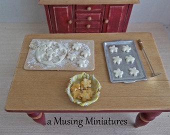 Your CHOICE Miniature Moms Biscuit Prep Set for 1:12 Scale Dollhouse Kitchen