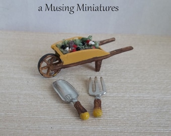 Miniature Salad Barrow for 1:12 Scale Unique Dollhouse Summer amusement