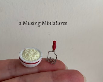 Miniature Potato Masher for 1:12 Scale Dollhouse Kitchen