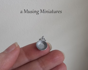 Miniature Porringer in 1:12 Scale for Medieval or Colonial Dollhouse