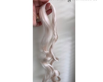 DIY Doll Hair Pale Blond for Larger Scale Doll Wig 1 oz