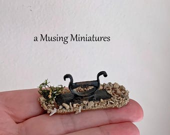 Miniature Boot Scraper for 1:12 Scale Dollhouse Garden Colonial Stable or Model Horse Diorama