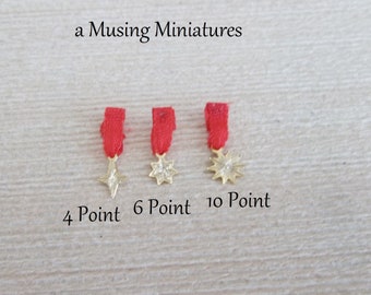 Your Choice Miniature Medal in 1:12 Scale for Dollhouse Military or Regalia