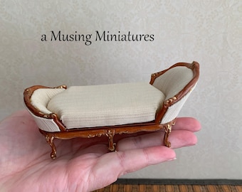 Only One Available Bespaq Miniature Chaise for 1:12 Scale Dollhouse