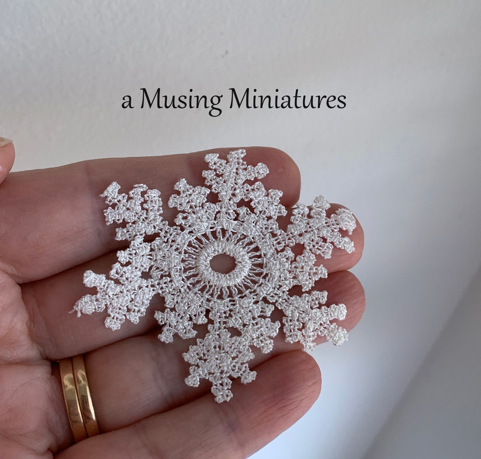 10 Clear Acrylic Snowflakes Embellishments, Miniature Snowflakes