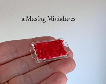 Miniatur Erdbeer Brezel Dessert für 1:12 Maßstab Puppenhaus Party