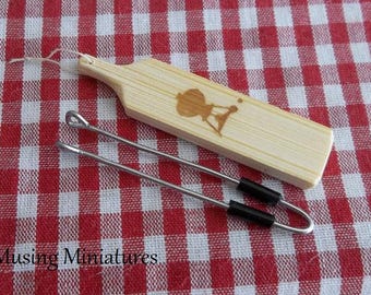 Metall Grillzange für 1:12 Miniatur Puppenhaus Hinterhof Grillpicknick