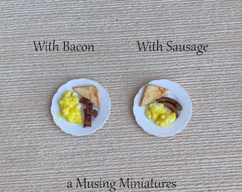 Ditt val av miniatyr äggröra frukost för dockhus i skala 1:12