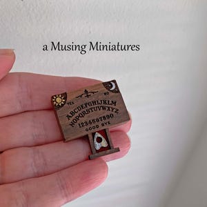 Miniature Genuine Black Walnut Fortune Teller Set for 1:12 Scale Halloween Dollhouse