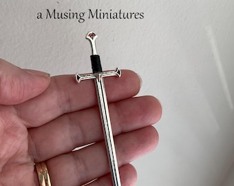 Miniature Medieval Sword for Dollhouse Castle Armory or Knight Doll