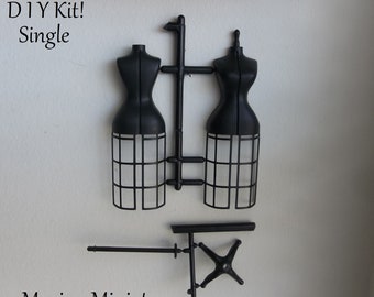 DIY Miniature Schaufensterpuppe Einzel Kit für 1:12 Puppenhaus Nähen Boutique
