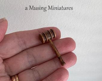 Only One Available Miniature Mallet or Gavel for 1:12 Scale Dollhouse Carpenter or Court