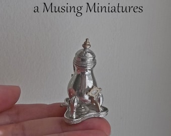 Juego de cafetera holandesa en miniatura para casa de muñecas a escala 1:12