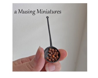 Roasting Chestnuts in 1:12 Scale for Dollhouse Miniature Colonial or Medieval Winter