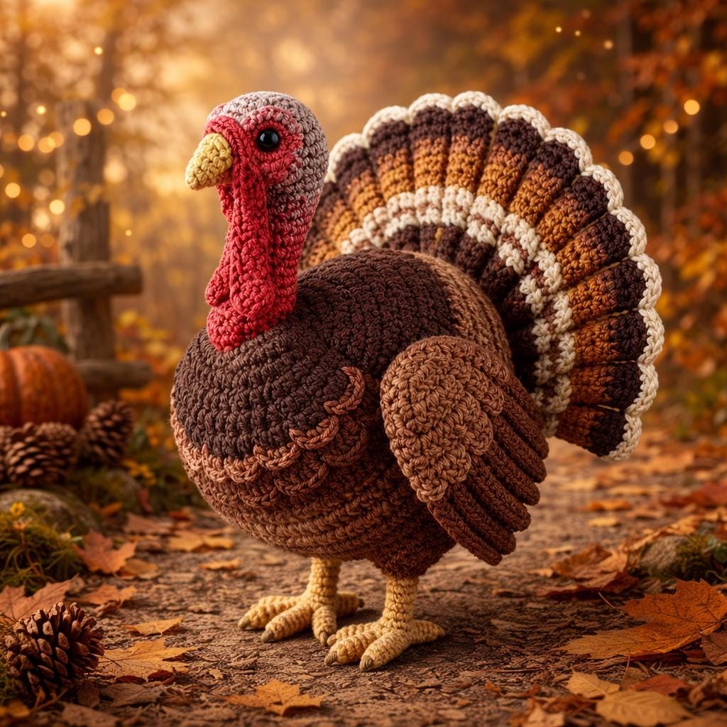 39 Turkey Crochet Patterns for Festive Thanksgiving Decorations 20 Realistic Turkey Multilingual Crochet Pattern Advanced