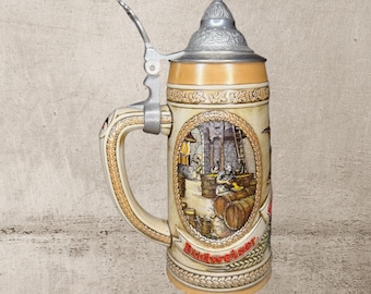 Vintage Anheuser Busch Budweiser Limited Edition "B" Series Beer Stein Mug Cup