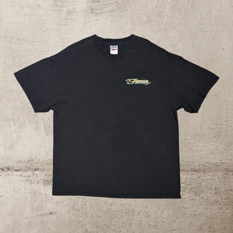 Vintage Famous Guitars T-Shirt Men's XL Black Gibson Fender Rock Blues Music image 2