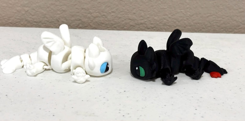 Tree Topper Toothless Articulated Toothless, Light Fury & Avatar Appa Straw Buddy Toppers - Etsy