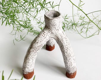 Unique ceramic candle holder – special ceramic sculpture for cozy everyday rituals, gift, apartment decor, hand-thrown art