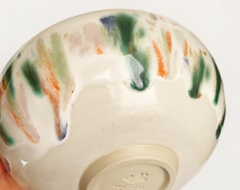 300ml Starry Nebula Ceramic Bowl, Colorful Glazed Cereal Bowl, Cheerful Bowl, Gift for Girlfriend, Handmade Bowl