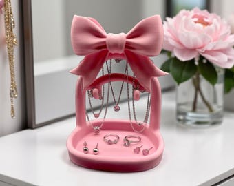 Coquette Bow Jewelry Tray, Entryway Key Holder, Vanity Organizer