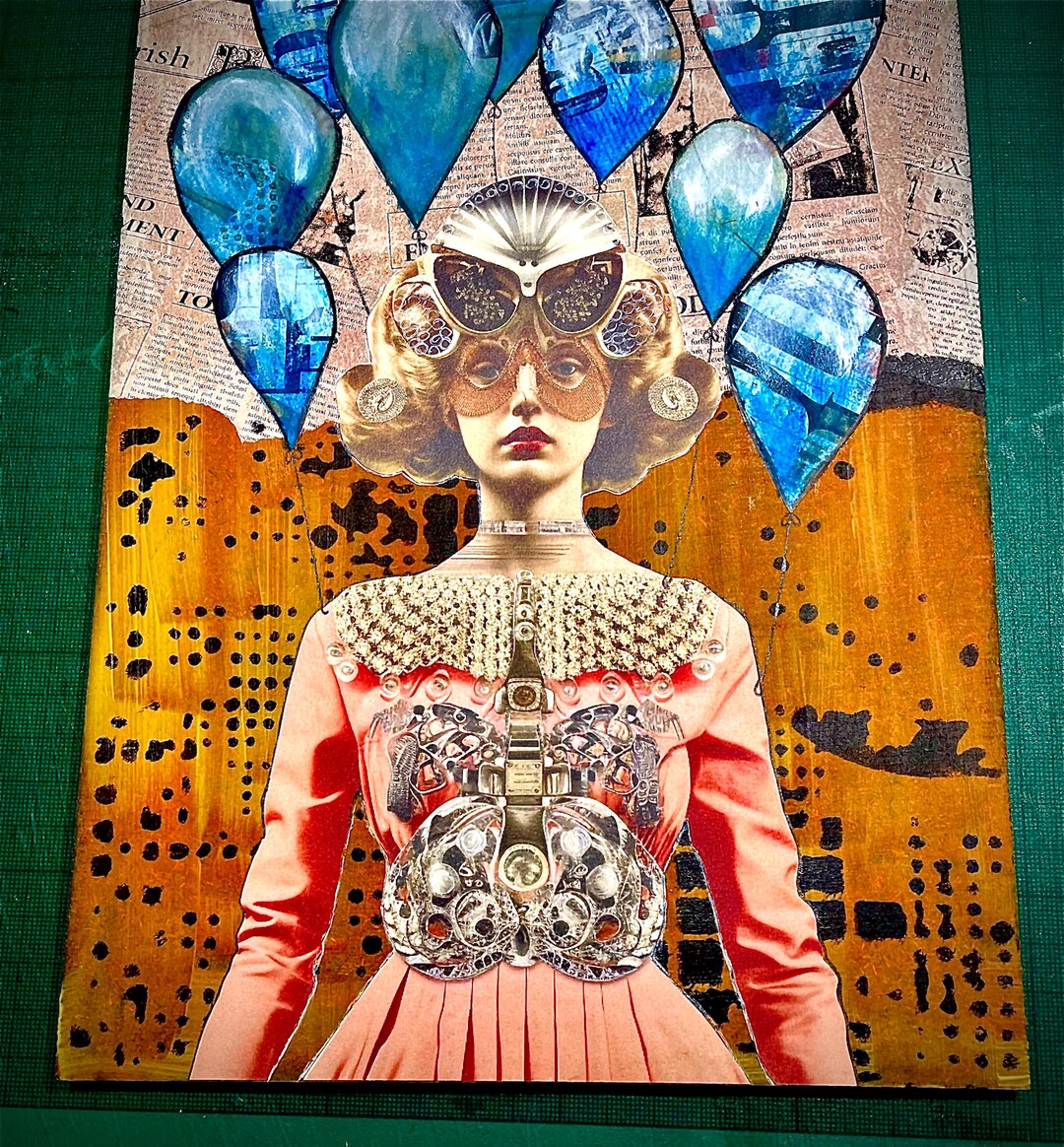 Mixed Media Wall Art on Board - Etsy UK