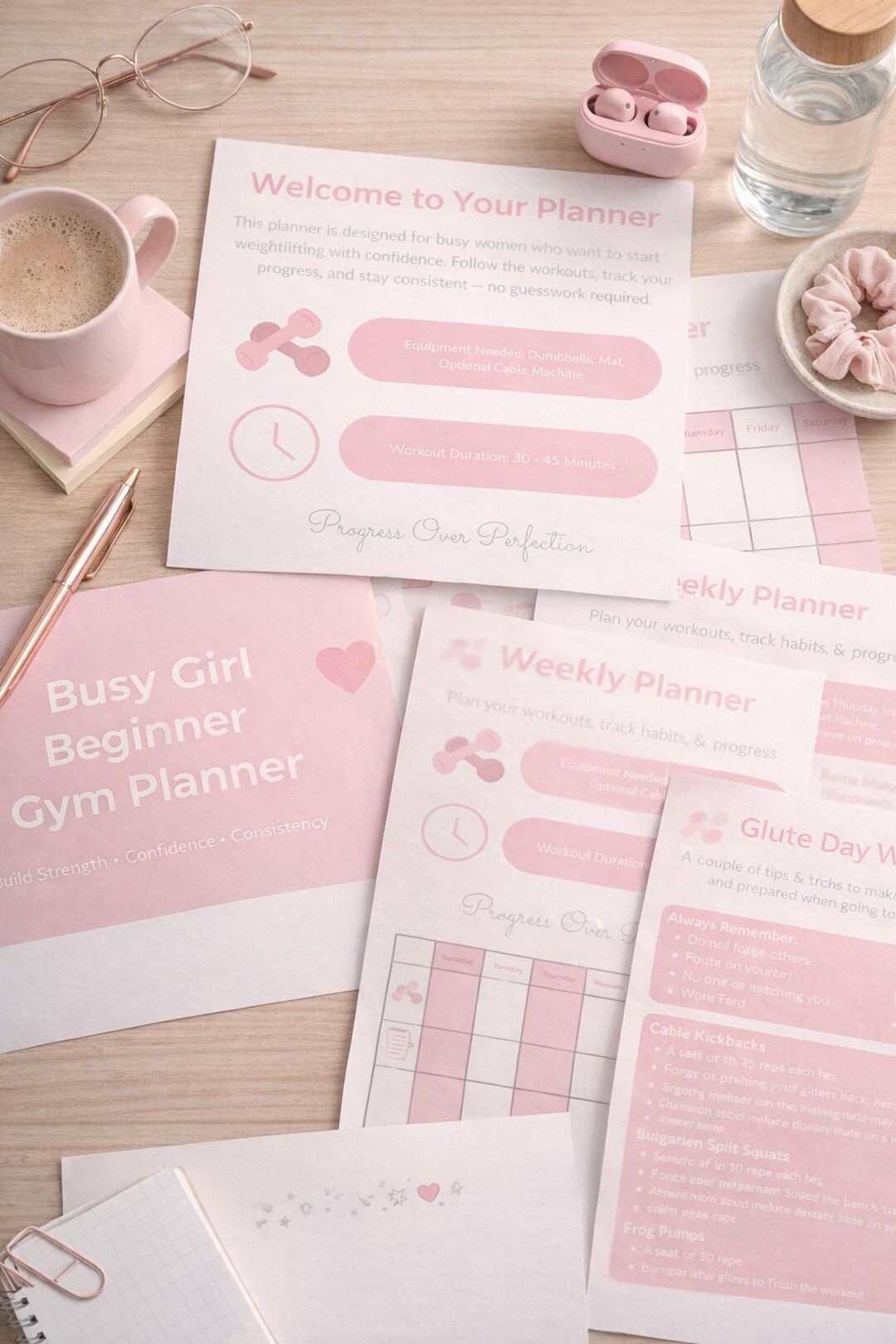 Beginner Weightlifting Program for Women | Busy Girl Gym Plan - Etsy
